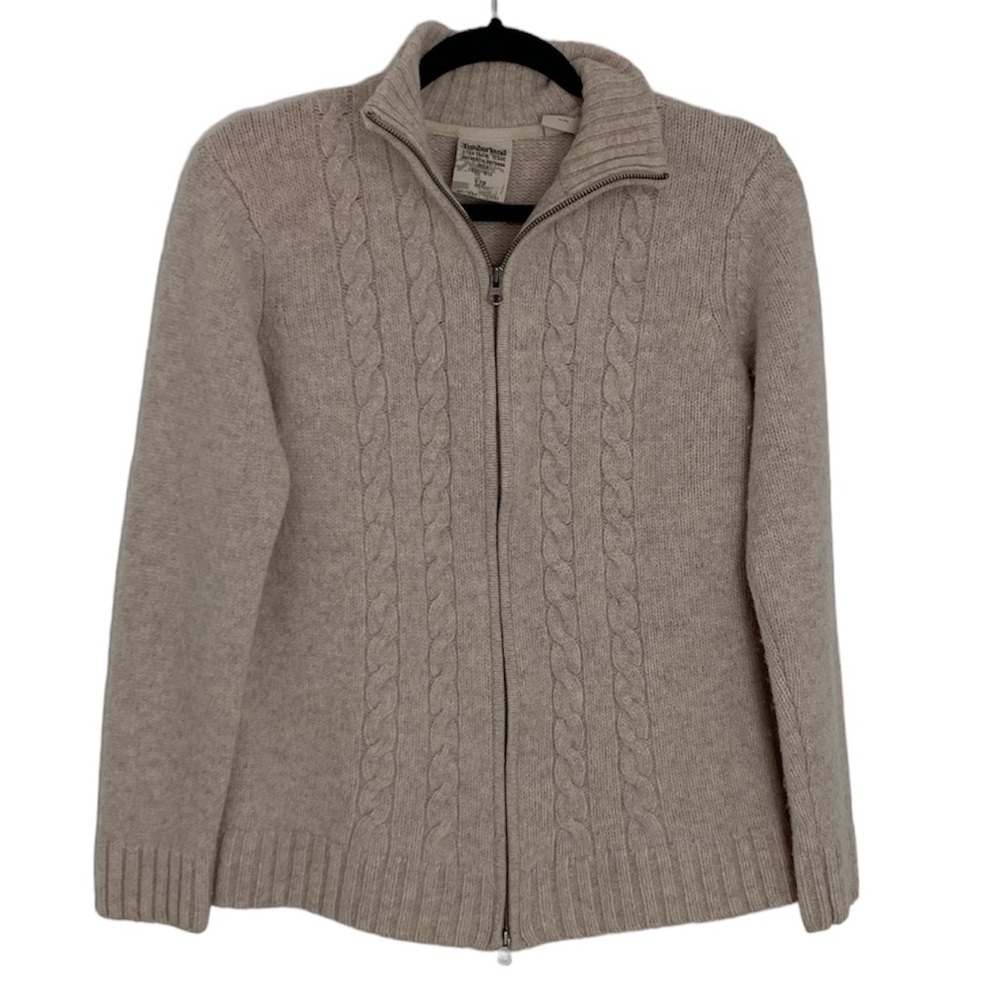 Timberland Mens Wool Full Zip Long Sleeve Cardigan Sweater Sz Small